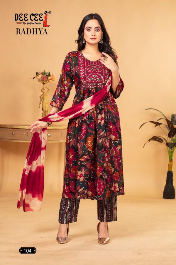 Deecee Radhya Rayon Foil Printed Kurti Pant With Dupatta